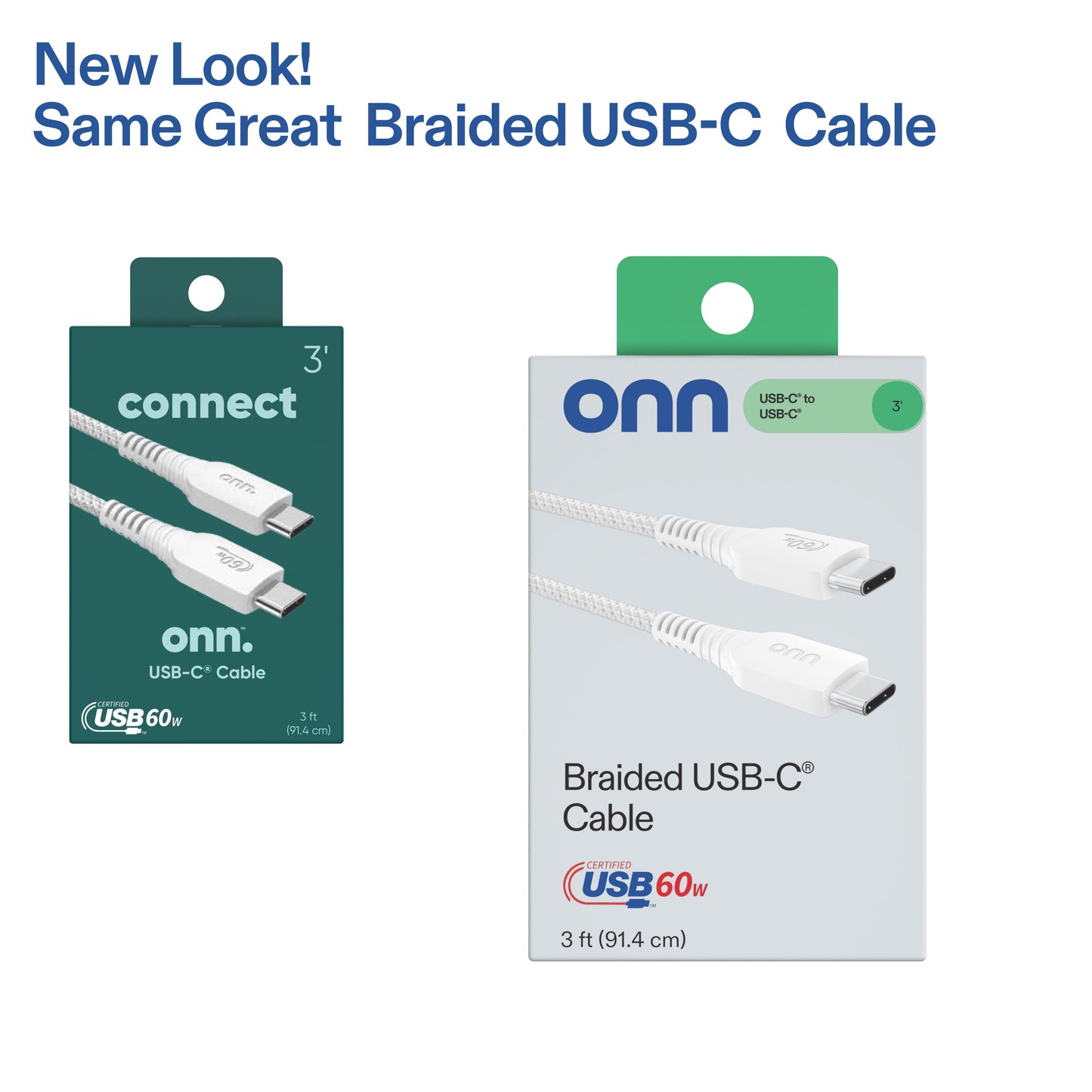 3Ft USB-C to USB-C Braided Charging Cable, Fast Charging, USB-IF Certified, White - Compatible with Iphone 17/16/15 Series, Samsung Galaxy, Note, Pixel Devices Ipad Pro, & More