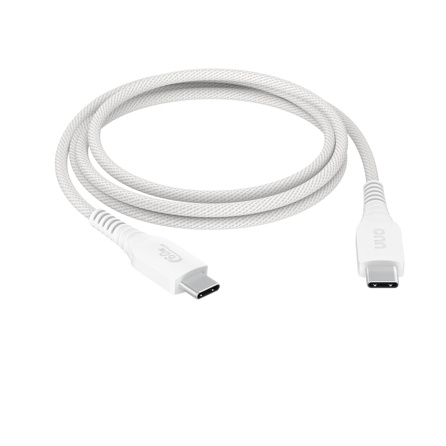 3Ft USB-C to USB-C Braided Charging Cable, Fast Charging, USB-IF Certified, White - Compatible with Iphone 17/16/15 Series, Samsung Galaxy, Note, Pixel Devices Ipad Pro, & More