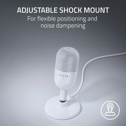 Seiren V3 Mini Ultra-Compact USB Microphone, Tap to Mute, White