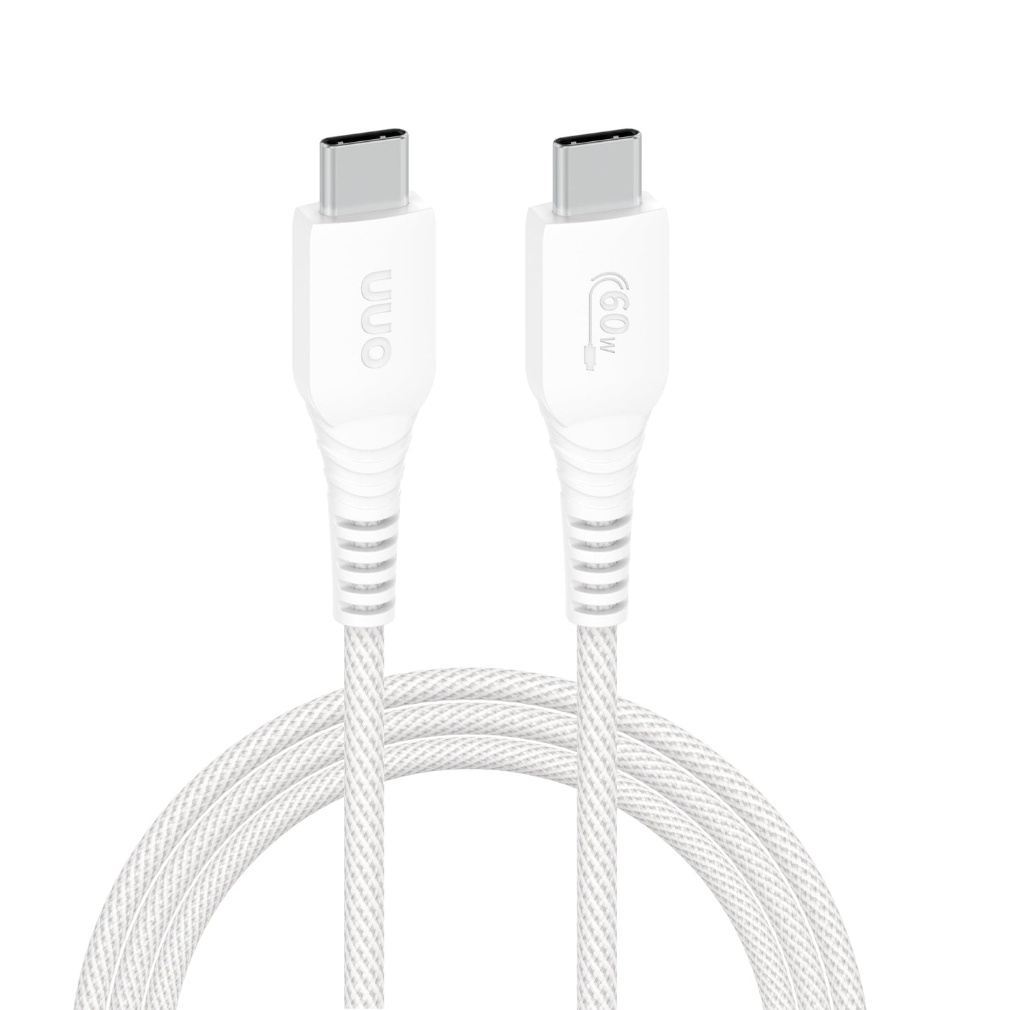 3Ft USB-C to USB-C Braided Charging Cable, Fast Charging, USB-IF Certified, White - Compatible with Iphone 17/16/15 Series, Samsung Galaxy, Note, Pixel Devices Ipad Pro, & More