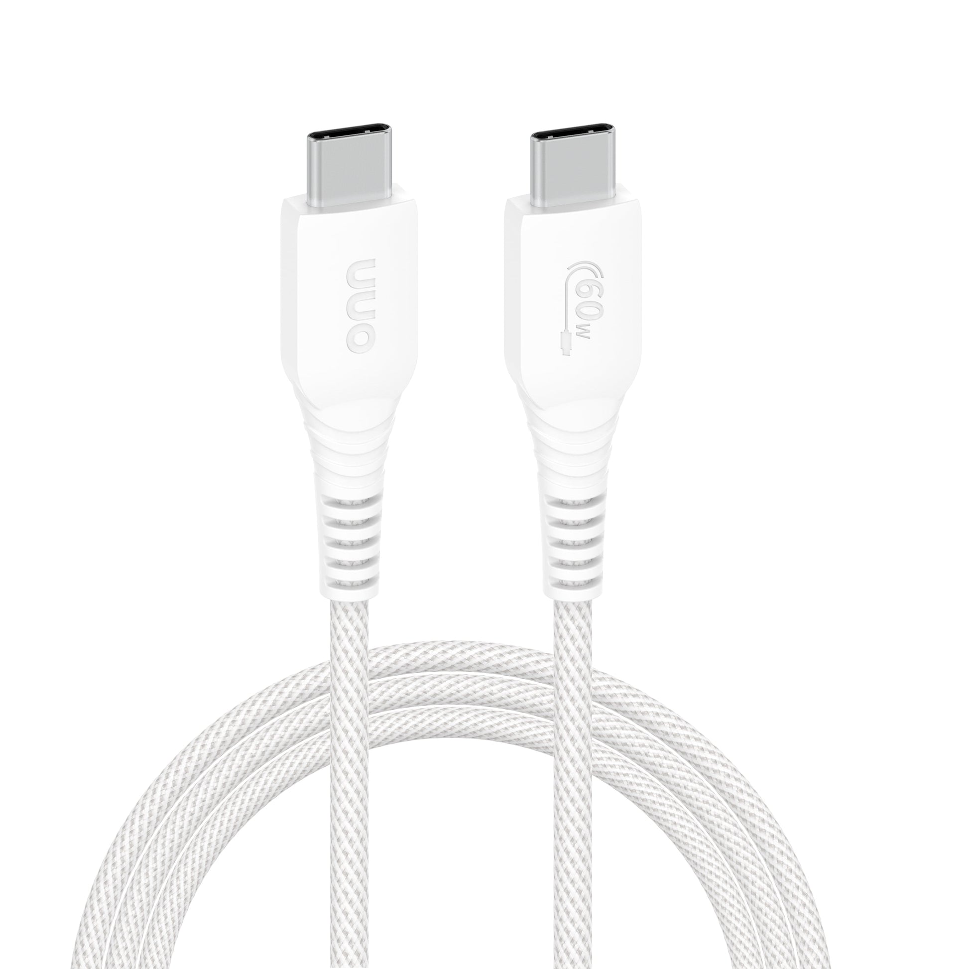 3Ft USB-C to USB-C Braided Charging Cable, Fast Charging, USB-IF Certified, White - Compatible with Iphone 17/16/15 Series, Samsung Galaxy, Note, Pixel Devices Ipad Pro, & More