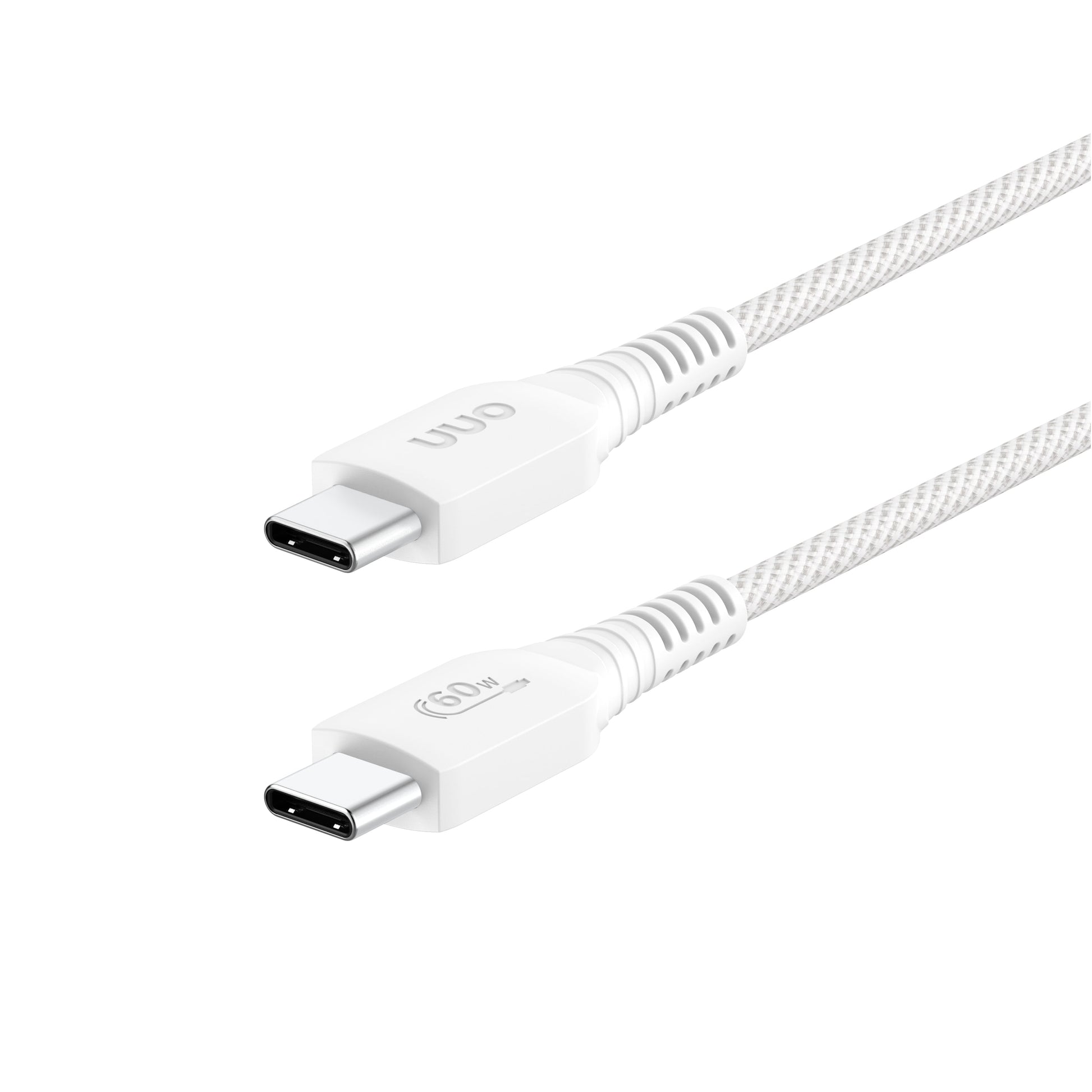 3Ft USB-C to USB-C Braided Charging Cable, Fast Charging, USB-IF Certified, White - Compatible with Iphone 17/16/15 Series, Samsung Galaxy, Note, Pixel Devices Ipad Pro, & More