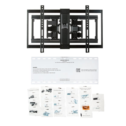 Ultra-Slim Full Motion TV Wall Mount for 50" to 86" Tvs, UL Listed, Swivel ±45°, up to +5°/-20° Tilting