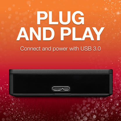 Backup plus Portable 4TB External USB 3.0 Hard Drive - Black