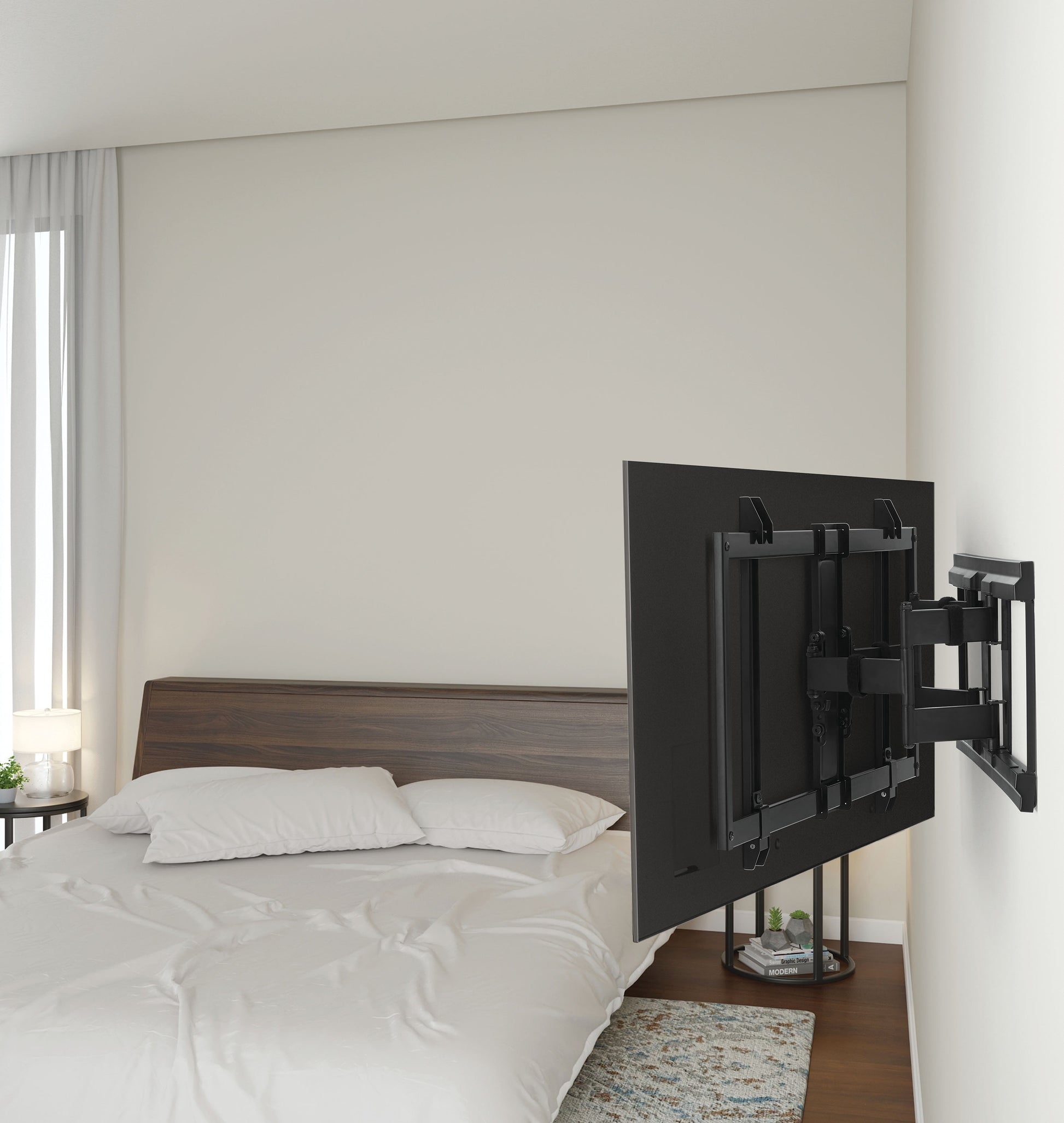 Ultra-Slim Full Motion TV Wall Mount for 50" to 86" Tvs, UL Listed, Swivel ±45°, up to +5°/-20° Tilting