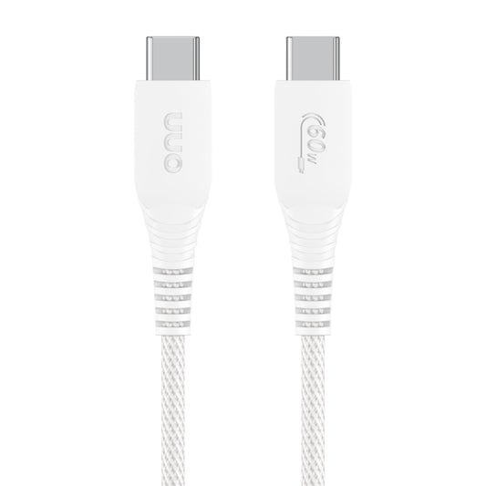 3Ft USB-C to USB-C Braided Charging Cable, Fast Charging, USB-IF Certified, White - Compatible with Iphone 17/16/15 Series, Samsung Galaxy, Note, Pixel Devices Ipad Pro, & More